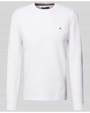 Christian Berg Men Longsleeve Mit Label-Stitching - Weiß
