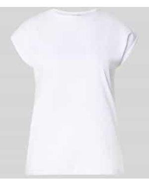 Christian Berg Women T-Shirt Met Ronde Hals En Rolzoom - Wit