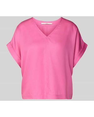 Lanius Relaxed Fit Bluse aus reinem Lyocell - Pink