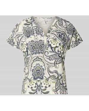 Brax Loose Fit T-Shirt aus Baumwoll-Modal-Mix Modell 'CAELEN S' - Weiß
