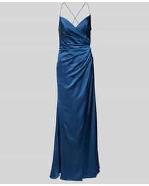 Luxuar Avondjurk Met Plooien - Blauw