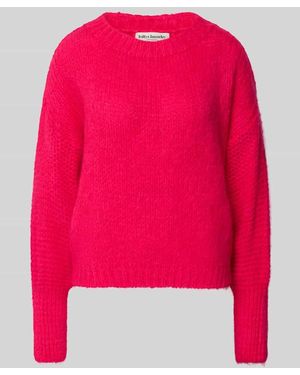 Lolly's Laundry Oversized Strickpullover mit Mohair-Anteil Modell 'Isolde' - Pink