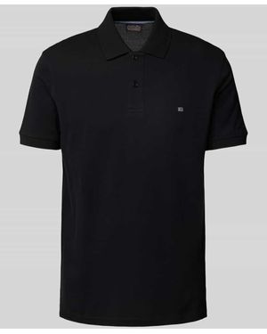 Christian Berg Men Poloshirt mit Logo-Stitching - Schwarz