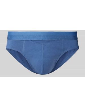 Hom Slip mit elastischem Logo-Bund - Blau