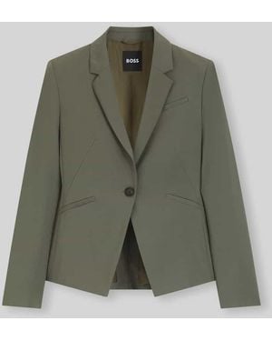 BOSS Slim Fit Blazer aus reiner Schurwolle Modell 'JIAH' - Grün