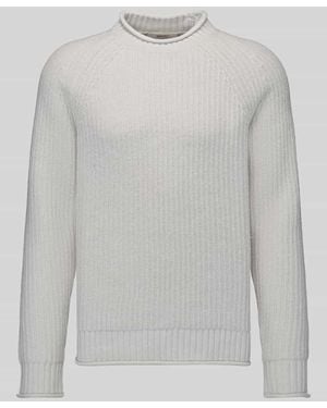 SELECTED Pullover mit Raglanärmeln aus Wollmix - Grau
