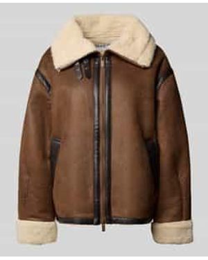 Jake*s Teddy- & Faux Fur Jassen - Bruin