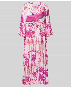 LIEBLINGSSTÜCK Maixkleid Mit Tunikakragen Modell 'Edina' - Pink