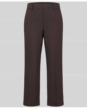 SteHmann Straight Fit Culotte aus Viskose-Mix Modell 'Fenja' - Braun