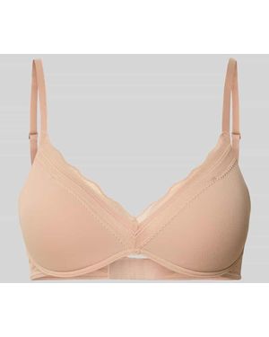 Sloggi Slim Fit Push-Up BH mit Spitzenbesatz Modell 'Go Blush' - Natur