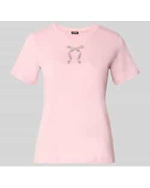 Joop! T-Shirt Met Parels En Ronde Hals Model 'Tamme' - Roze