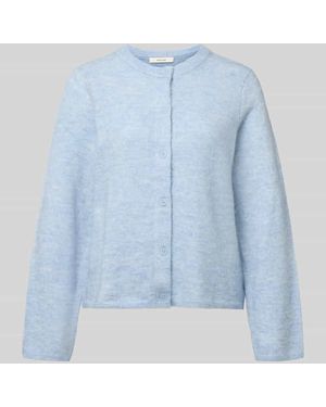 SELECTED Regular Fit Sweatjacke aus Woll-Mix mit Alpaka-Anteil Modell 'LULU NEW' - Blau