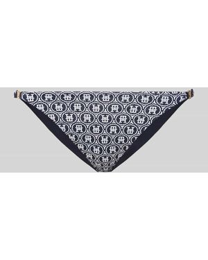 Tommy Hilfiger Bikini-Hose Mit Allover-Label-Muster - Mettallic