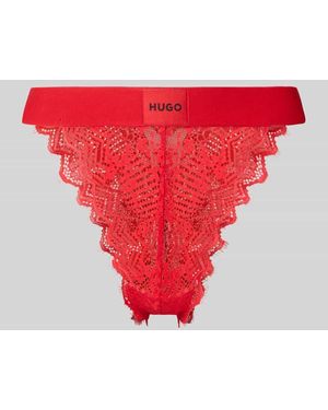 HUGO Slip aus Spitze Modell 'RED LABEL LACE' - Rot