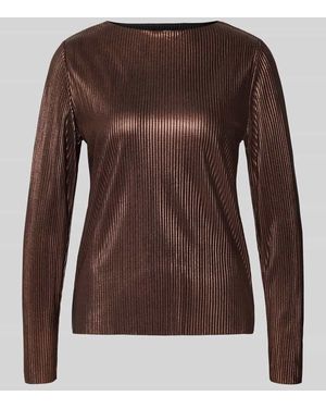 Zero Longsleeve mit Rippenstruktur - Braun
