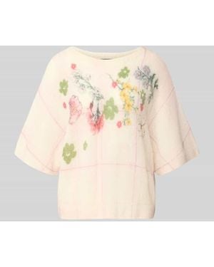 Marc Cain Relaxed Fit Pullover aus Alpaka-Mix - Natur