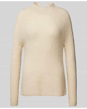 Brax Strickpullover Mit Stehkragen Modell 'Lea' - Natur