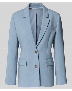SELECTED Regular Fit Longblazer mit Reverskragen Modell 'RITA' - Blau