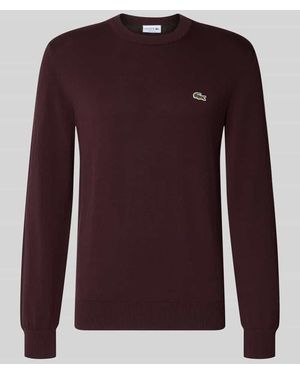 Lacoste Regular Fit Pullover aus Baumwoll-Mix - Lila