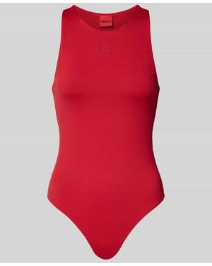 HUGO Wäsche-Body mit gummiertem Label Print Modell 'DASIEL' - Rot