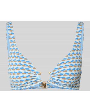 Seafolly Bikini-Oberteil im Allover-Look Modell 'MALA' - Blau