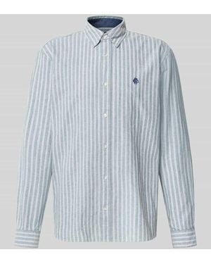 Mcneal Regular Fit Freizeithemd aus reiner Baumwolle - Blau