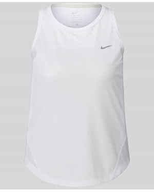 Nike Slim Fit Sport-Top mit Logo-Print Modell 'Tempo' - Weiß