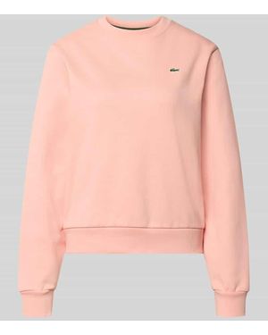 Lacoste Relaxed Fit Sweatshirt aus reiner Baumwolle - Pink