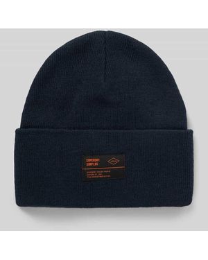 Superdry Beanie Mit Label-Patch Modell 'Workwear' - Blau