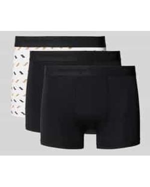 Knowledge Cotton Boxershort Met Band Met Label - Zwart