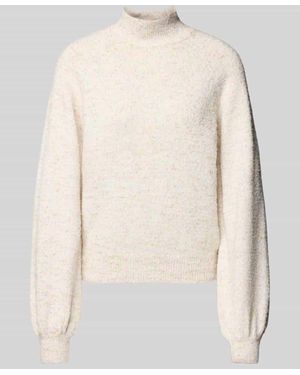 Moves Strickpullover mit Stehkragen Modell 'Casinna' - Natur