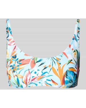 Venice Beach Bikini-Oberteil im Allover-Look Modell 'Caru' - Blau
