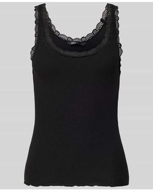 ONLY Slim Fit Tank Top aus Bio-Baumwoll-Mix Modell 'SARA' - Schwarz