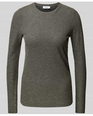 Be Pure Dutch Langarmshirt Mit Rundhalsausschnitt - Grau