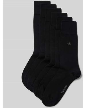 Calvin Klein Socken aus Baumwoll-Mix im 6er-Pack Modell 'SOCK 6P' - Schwarz