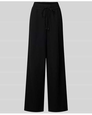 SteHmann Leinenhose mit elastischem Bund Modell 'Roma' - Schwarz