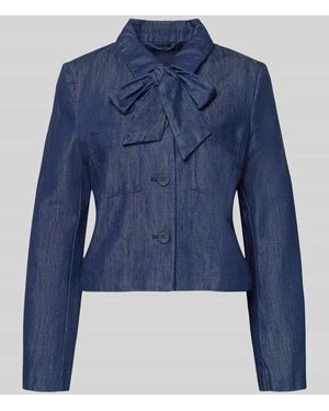 christian berg Regular Fit Blazer in Denim-Optik mit Lyocell-Anteil - Blau