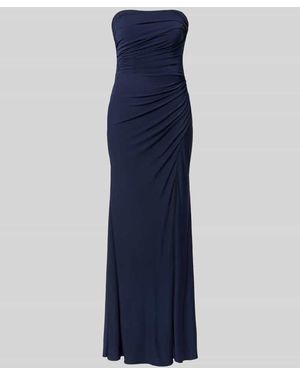 hey kyla Slim Fit Abendkleid in Maxilänge mit Gehschlitz - Blau
