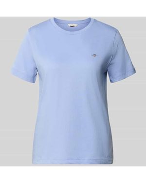 GANT Regular Fit T-Shirt aus reiner Baumwolle - Blau
