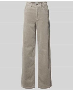 Marc O' Polo Wide Leg Cordhose aus Baumwoll-Mix - Grau