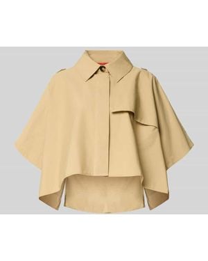 MAX&Co. Oversized Poncho aus reiner Baumwolle Modell 'EUFORICO' - Natur