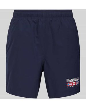 Napapijri Badehose Mit Elastischem Bund - Blau