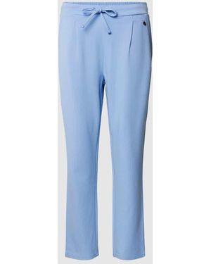 Fransa Stretch Fit Stoffhose mit Bundfalten Modell 'ZASTRETCH 1' - Blau