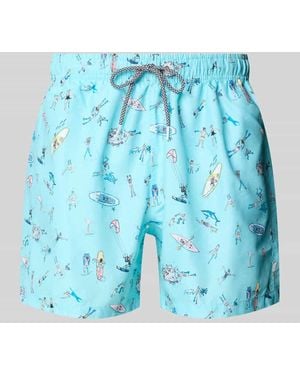 Boardies Badehose mit elastischem Bund Modell 'Sea Folk' - Blau