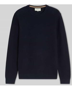 Tom Tailor Regular Fit Pullover mit Crew Neck Kragen - Blau