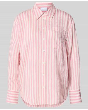 Comma, Relaxed Fit Bluse aus Viskose-Mix - Pink