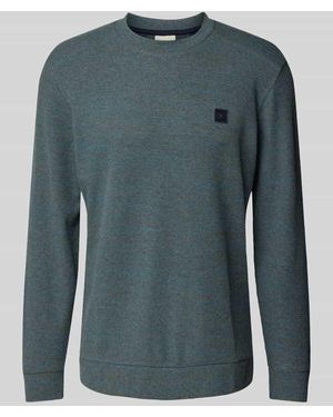 Tom Tailor Regular Fit Sweatshirt Aus Baumwoll-Mix - Blau
