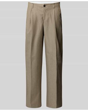 ANNARR Regular Fit Bundfaltenhose mit Eingrifftaschen Modell 'ANRRAVN' - Natur