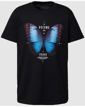 Mister Tee T-Shirt Mit Motiv-Print Modell 'Become The Change' - Schwarz