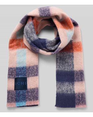 Ichi Schal mit Logo-Patch Modell 'Ilaja' - Blau
